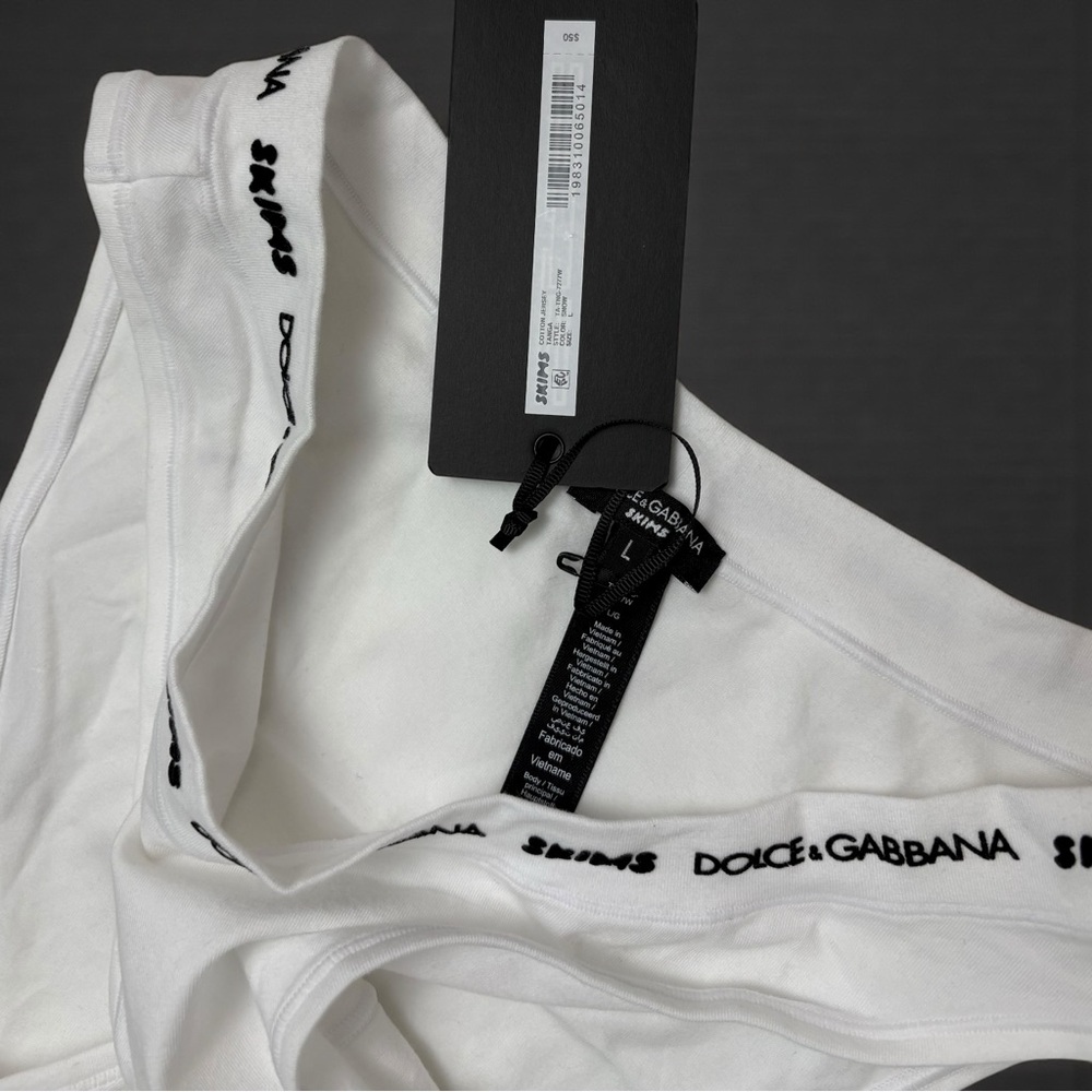 🤍 SKIMS x Dolce & Gabbana Cotton Jersey Tanga 🤍 - Picture 5 of 5